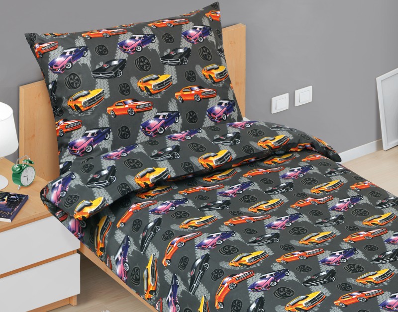 Bellatex Povlečení bavlněné Junior, Auto - 140x200, 70x90 cm