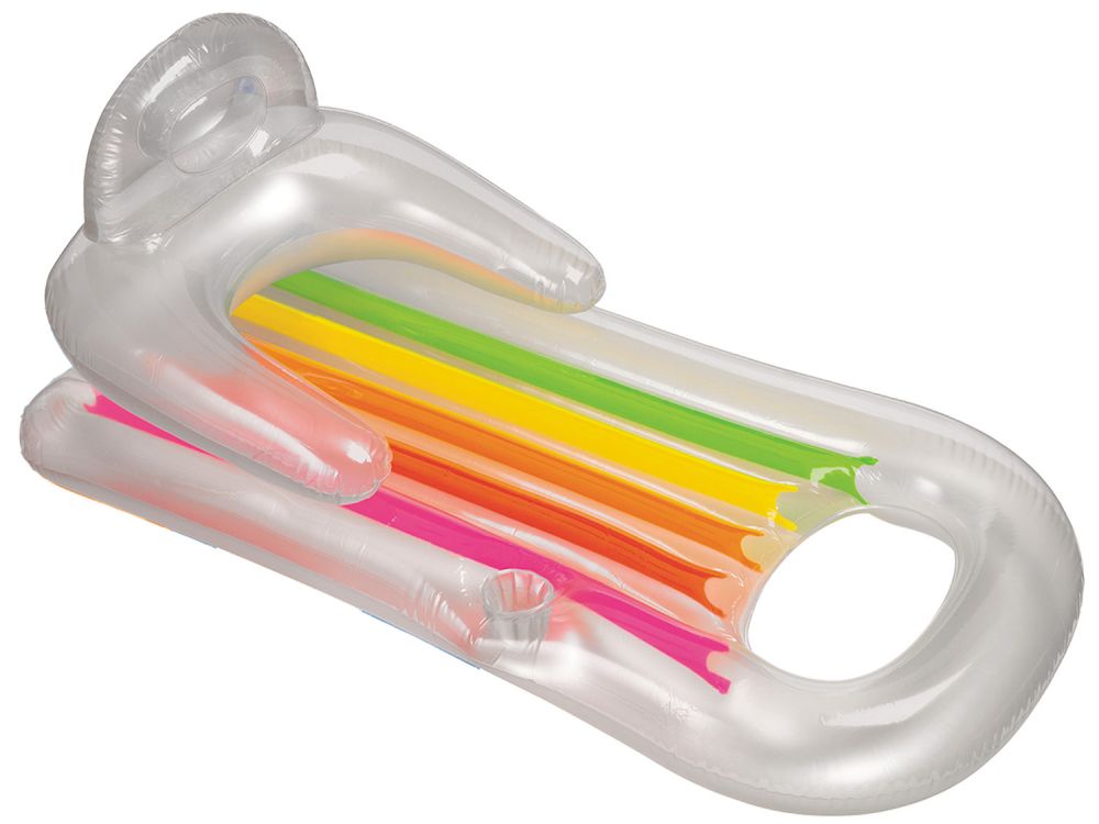 Intex 58802 Léhátko s opěradlem, Transparentní 157x89 cm