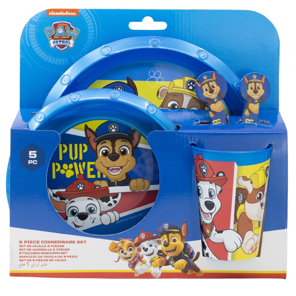 Stor Dětská jídelní sada Paw Patrol Chase