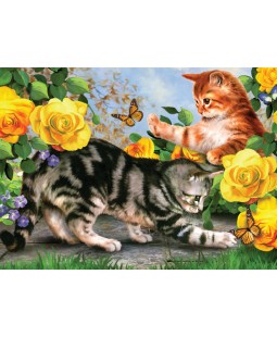 Royal Langnickel malování podle čísel - Koťata na zahradě, 40x30 cm