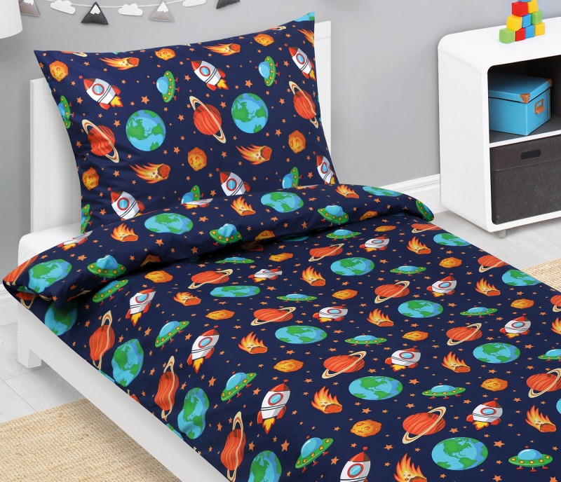 Bellatex Povlečení bavlněné Junior, Vesmír - 140x200, 70x90cm
