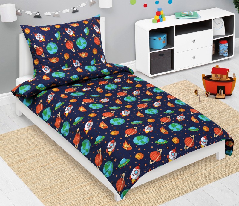 Bellatex Povlečení bavlněné Junior, Vesmír - 140x200, 70x90cm