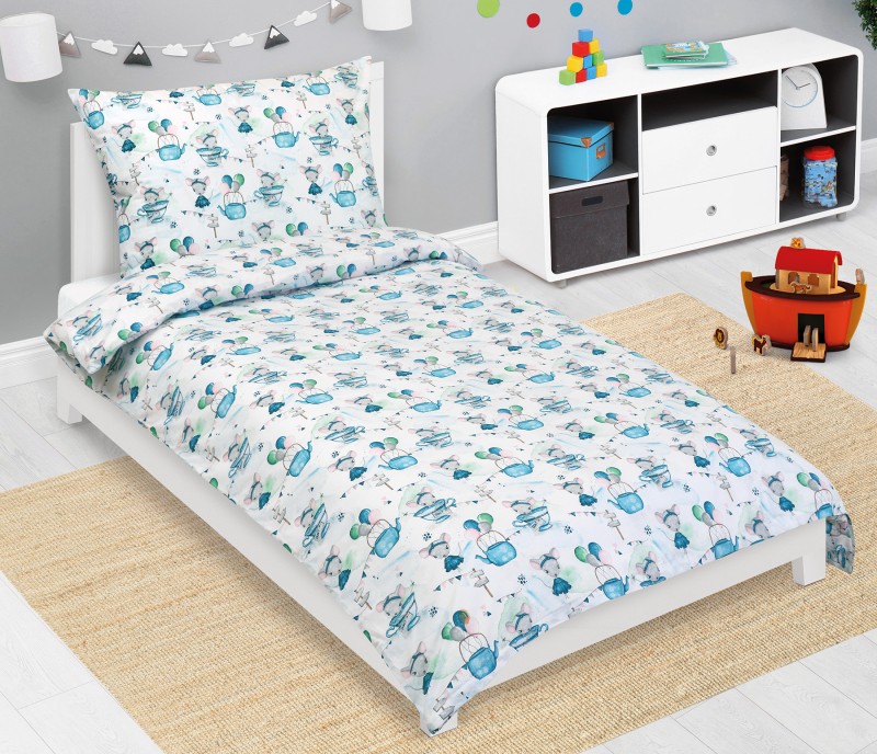 Bellatex Povlečení bavlněné Junior, Myška v hrnečku - 140x200, 70x90 cm