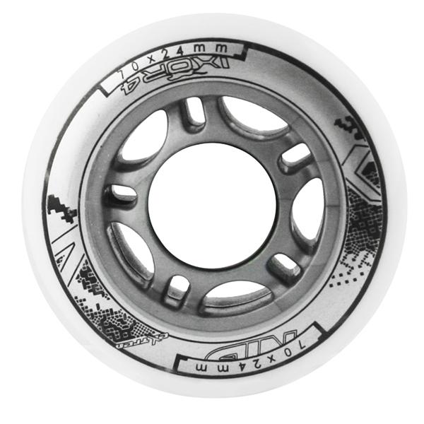 Nils Extreme Kolečka PU 70x24, Bílé, 4ks