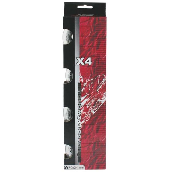 Nils Extreme Kolečka PU 70x24, Čiré, 4ks