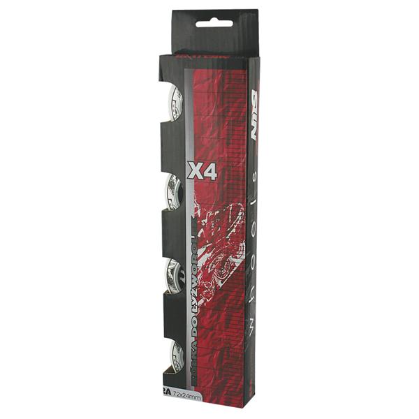 Nils Extreme Kolečka PU 72x24, Bílé, 4ks