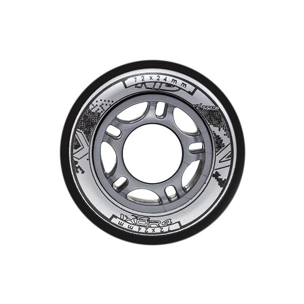 Nils Extreme Kolečka PU 72x24, Černé, 4ks