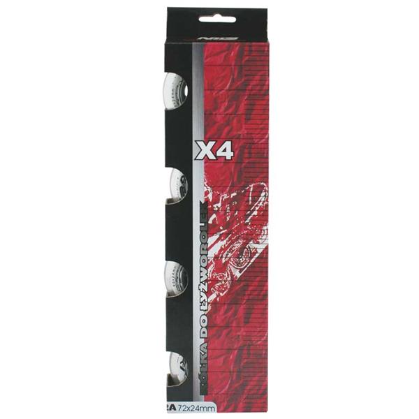 Nils Extreme Kolečka PU 72x24, Čiré, 4ks