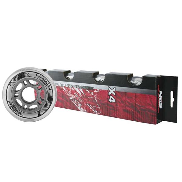 Nils Extreme Kolečka PU 72x24, Čiré, 4ks