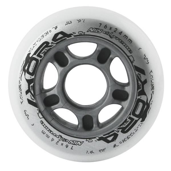 Nils Extreme Kolečka PU 76x24, Bílé, 4ks