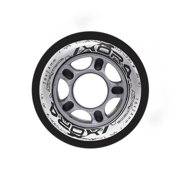 Nils Extreme Kolečka PU 76x24, Černé, 4ks
