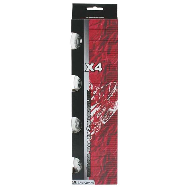 Nils Extreme Kolečka PU 76x24, Čiré, 4ks