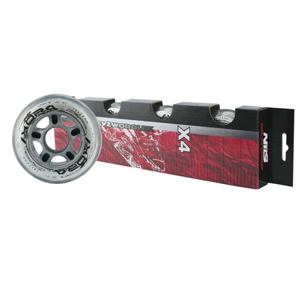 Nils Extreme Kolečka PU 76x24, Čiré, 4ks