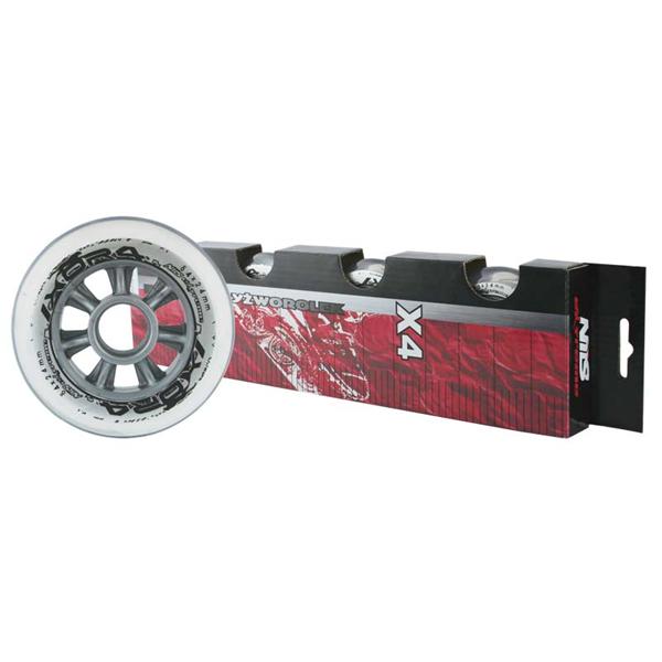 Nils Extreme Kolečka PU 84x24, Čiré, 4ks