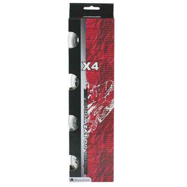 Nils Extreme Kolečka PU 90x24, Čiré, 4 ks