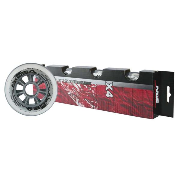 Nils Extreme Kolečka PU 90x24, Čiré, 4 ks
