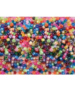 Plastové korálky s písmenky 1000 kusů