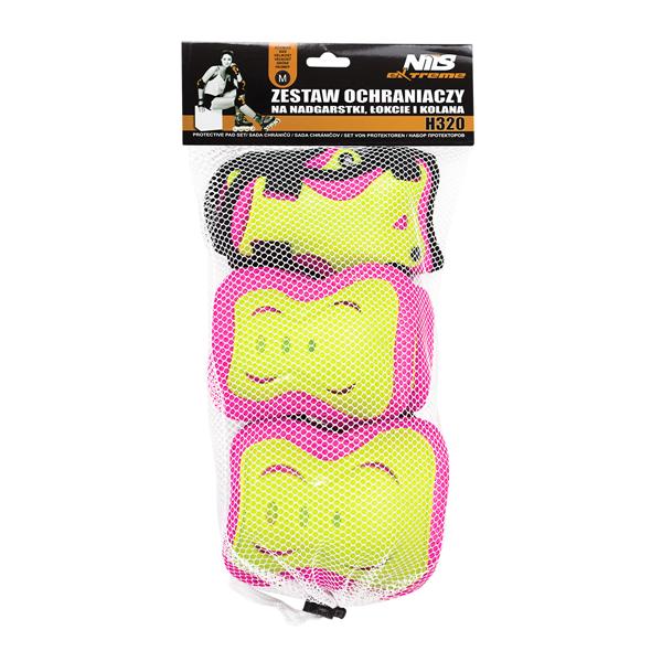 Souprava chráničů NILS Extreme H320 růzovo-zelené, vel. XL