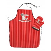 Forbyt Zástěra a chňapka Master Chev, červená