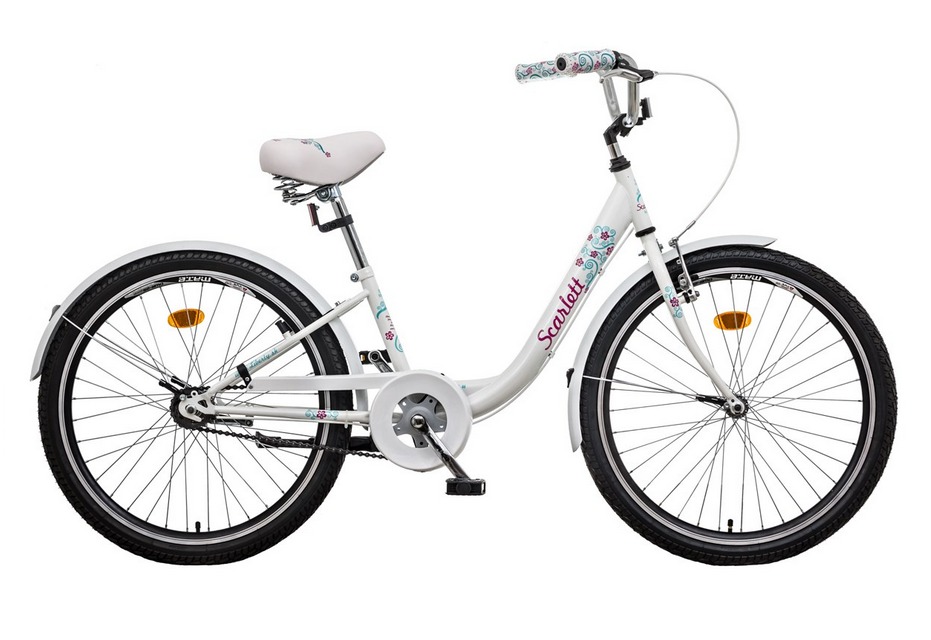 LIBERTY Dětské jízdní kolo SCARLETT 1spd 24" 2026 bílo-tyrkysové