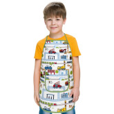 Bellatex Dětská zástěrka, Město - 37x47 cm, pro děti ve věku 3-5 let