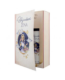 Bohemia Gifts Sada kniha báječná žena, sprchový gel 200 ml a lázeň 200 ml