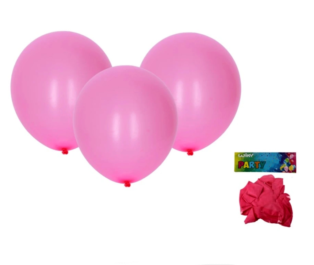 Balónek nafukovací 30cm - sada 10ks, růžový