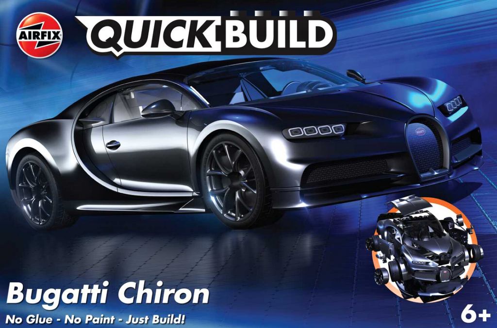 Quick Build auto J6025 - Bugatti Chiron - Black