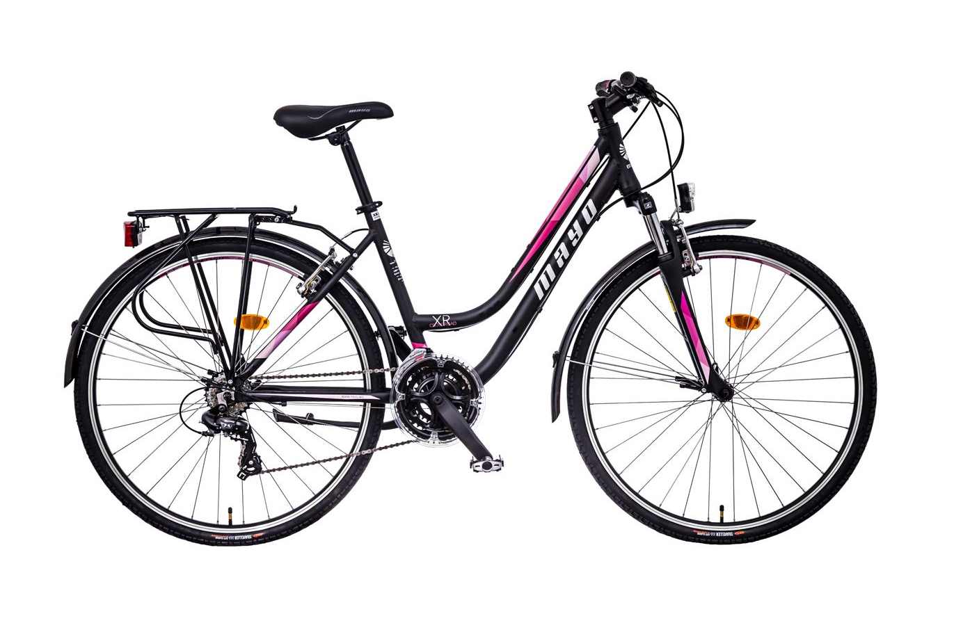 Mayo XR Basic Lite Trek Low Dámské trekové kolo, černo-růžové