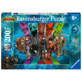 Ravensburger Puzzle Jak vycvičit draka 3: Dračí jezdci 200 dílků