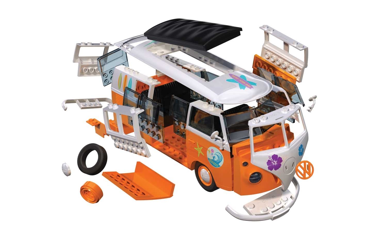 Airfix Quick Bulid J6032 Volkswagen Camper Van Surfin