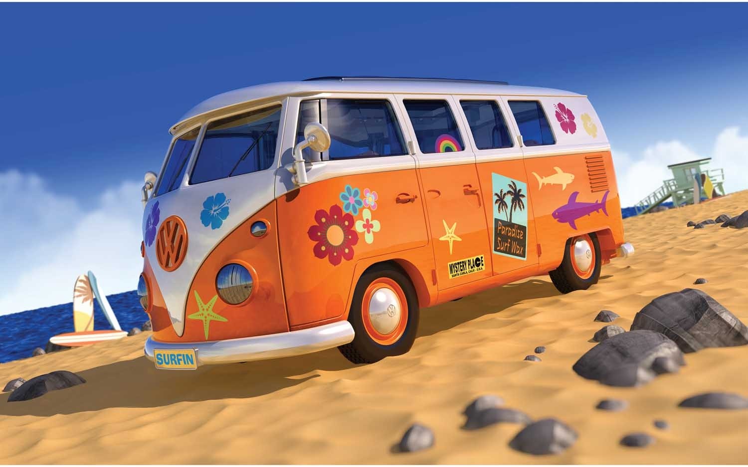 Airfix Quick Bulid J6032 Volkswagen Camper Van Surfin