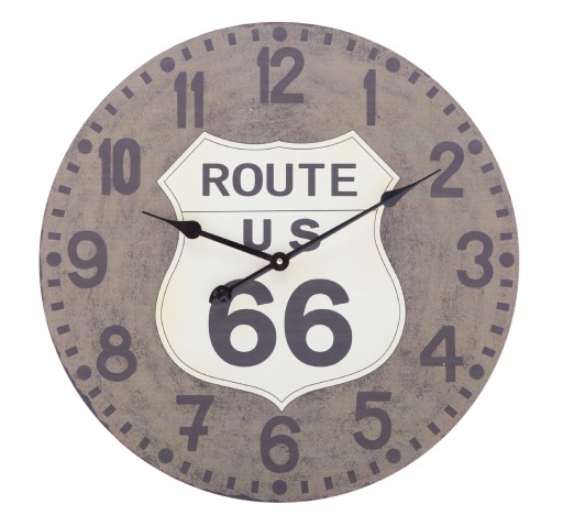 Nástěnné retro hodiny Route 66, průměr 60 cm