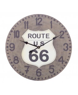 Nástěnné retro hodiny Route 66, průměr 60 cm
