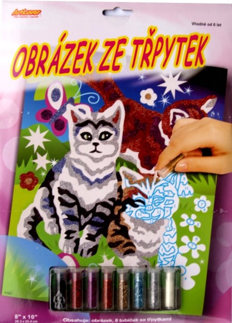 ArtLover obrázek ze třpytek - Kočky