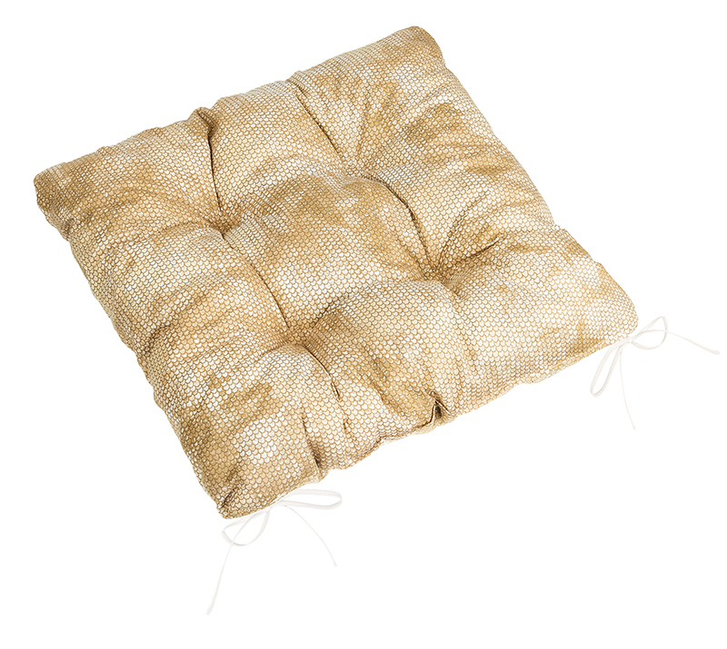 Bellatex Sedák Adéla prošívaný, Hadí kůže hnědá - 40x40cm
