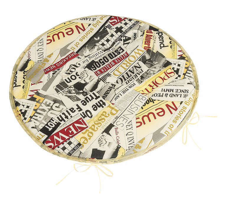 Bellatex Sedák Adéla kulatý hladký, Noviny - průměr 40 cm