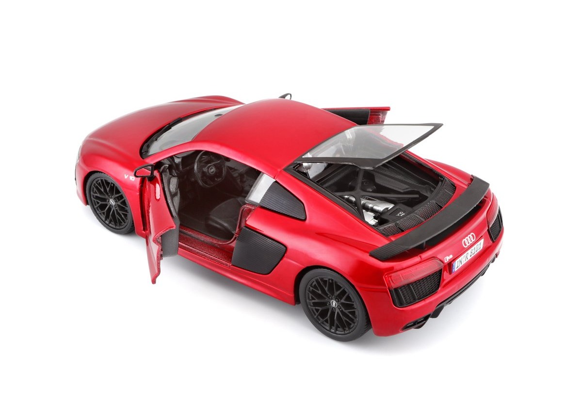 Maisto Kit Audi R8 V10 Plus, metal červená, 1:24