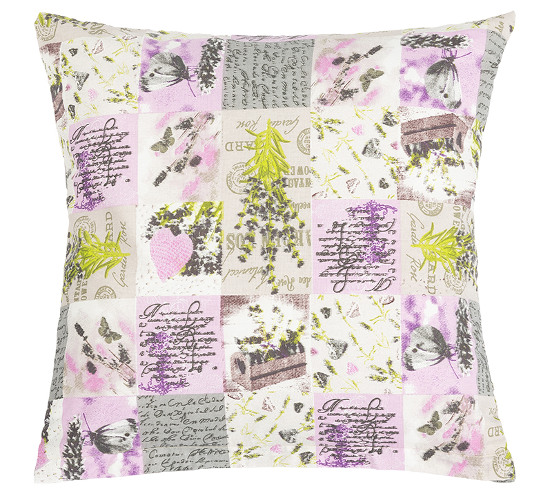 Bellatex Polštářek ADÉLA, Patchwork lila - 40x40 cm