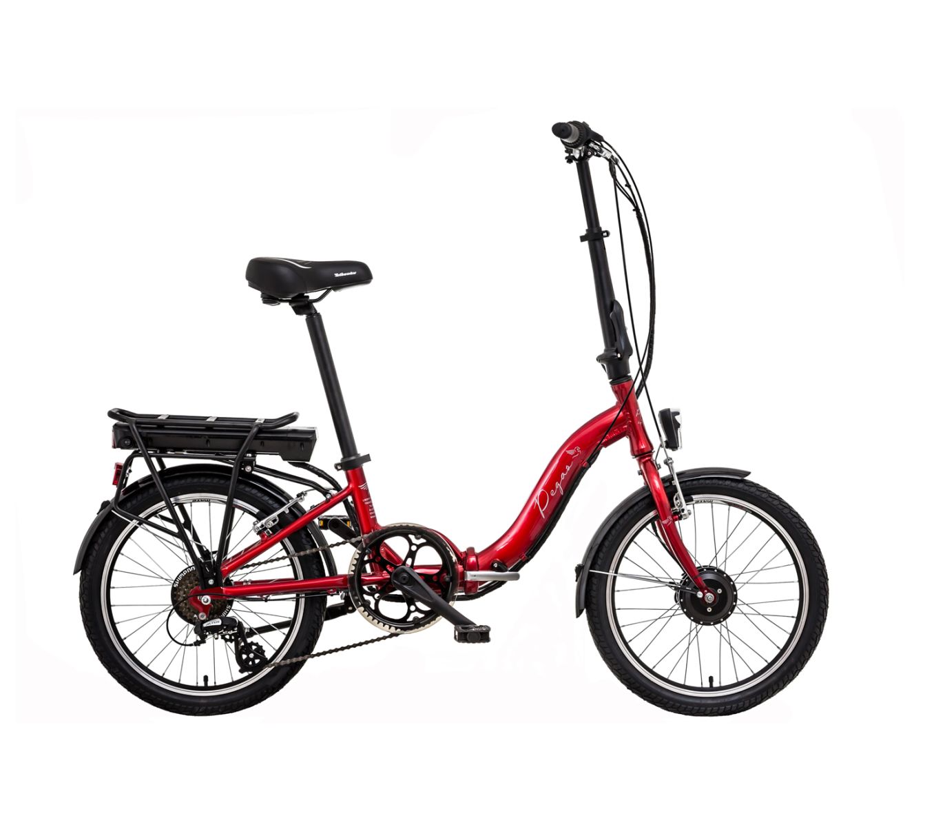 Liberty e-Pegas 7spd Skládací elektrokolo 36V, 10,4Ah, červené