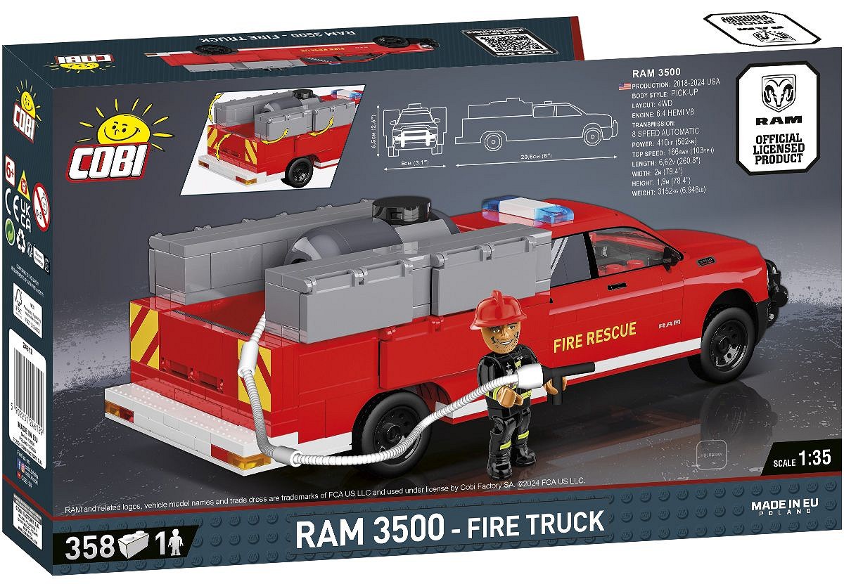 Cobi 24612 RAM 3500 Hasiči, 1:35, 358 kostek