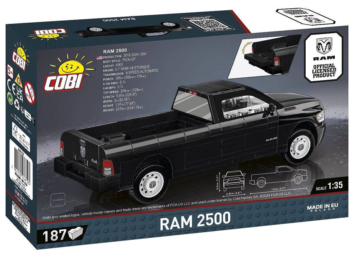 Cobi 24610 RAM 2500 černý, 1:35, 187 kostek