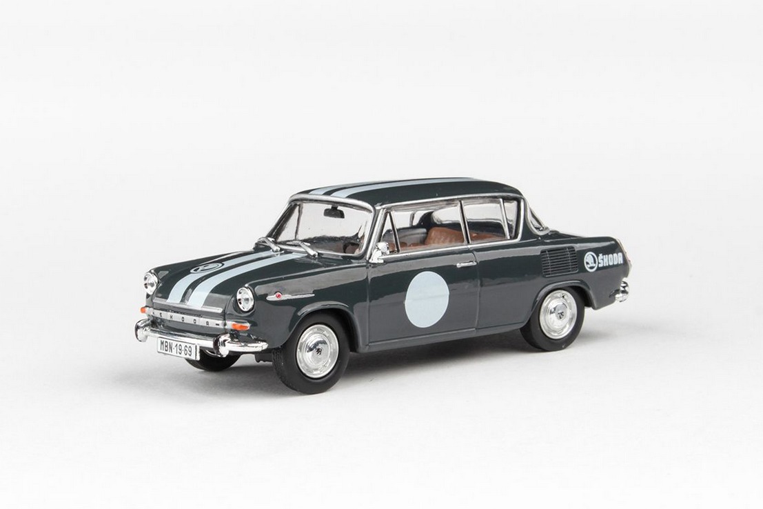 Abrex Škoda 1100MBX (1969) Šedé, Narozeninové Embéixo 1:43