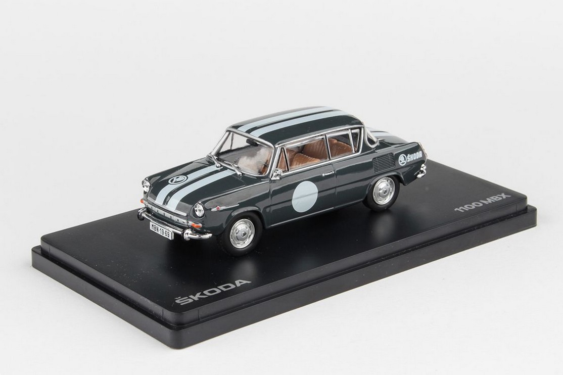 Abrex Škoda 1100MBX (1969) Šedé, Narozeninové Embéixo 1:43