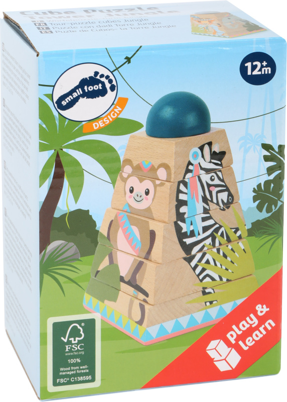 Legler, dřevěné puzzle Zvířata z džungle