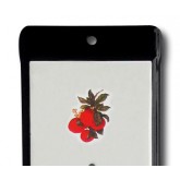 Venkovní smaltovaný teploměr, Černobílý, Motiv Jablka, 500x95mm