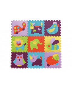 Pěnové puzzle Baby Great Zvířata 9ks, 30x30cm