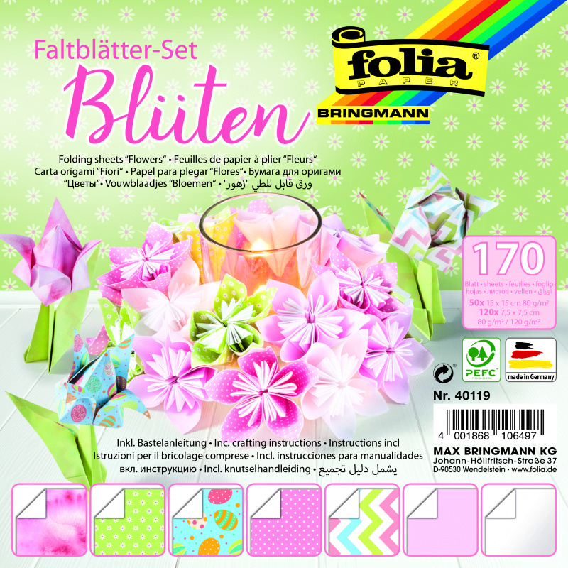 Folia Papíry na skládání Origami, 170ks