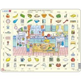Larsen Deskové puzzle Angličtina 1 - V kuchyni 70 dílků, 36x28x0,4 cm