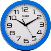 Secco Modré nástěnné hodiny, Průměr 25 cm